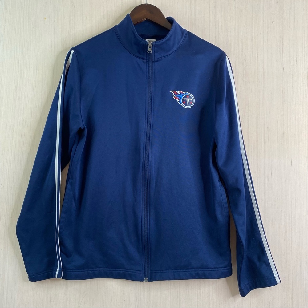 NFL Team Apparel Tennessee Titans Blue Full-Zip Lightweight Jacket Navy Small